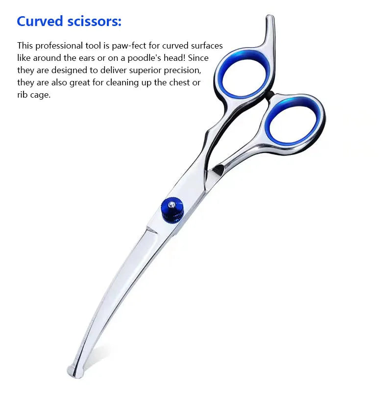 17cm Dog Grooming Scissors Set with Safety Round Tip Cat Dog Hair Cutting Tool Pet Grooming Scissors Kit for Dog Cat Hair Care