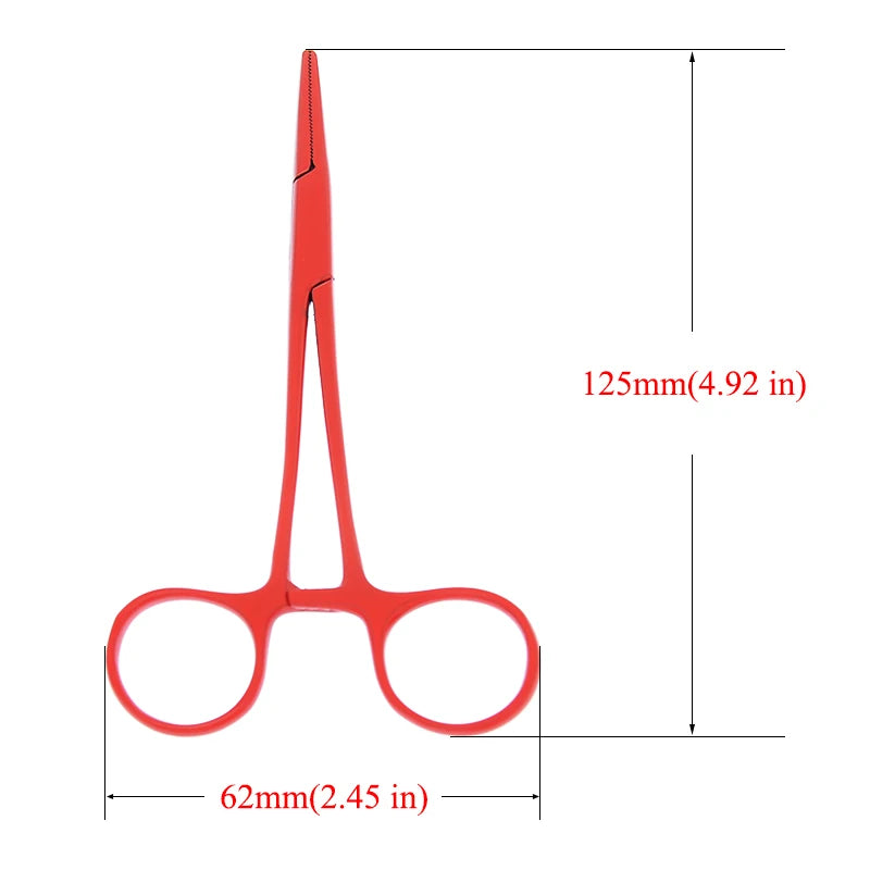 12.5 cm Pets Straight Curved Bent-nose Locking Elbow Scissors Pliers Stainless Steel Dogs Hemostatic Forceps Clamp Pliers D0001A